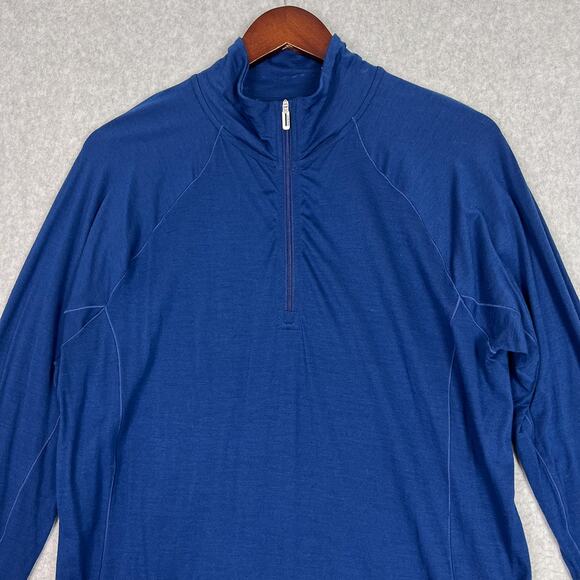 Smartwool Women's Size XL Blue Merino 150 Baselayer 1/4 Zip Long Sleeve - Picture 2 of 12